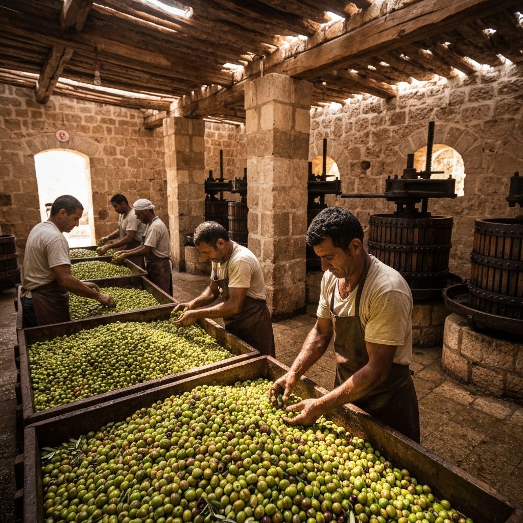 Production d'huile d'olive